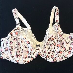 Elomi Leopard Print Lace Bra
